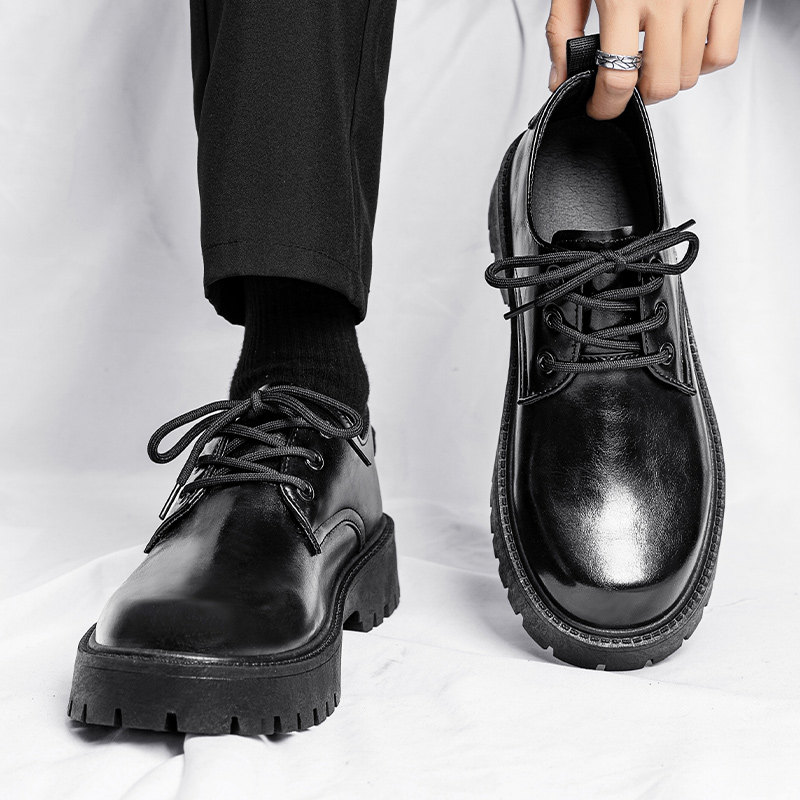 Men Shoes For Office Work - أحذية رجالية جلدية كاجوال مريحة برباط