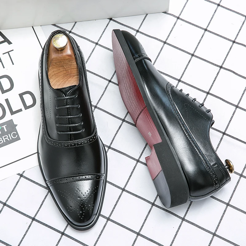 حذاء بروغ رجالي منحوت من الدان - مراجعة Men Shoes Red Bottom وسعره